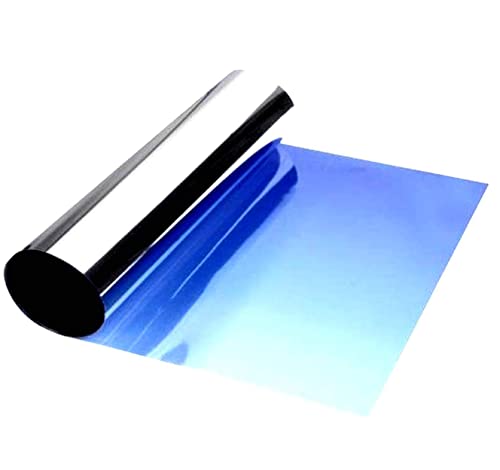 Solux Tira parasol para parabrisas, película de 150x20 cm para colgar, opacidad degradada a color azul