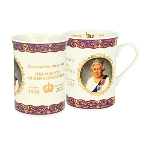 Elgate Queen Elizabeth II 76440-000 - Taza conmemorativa de labios para café y té