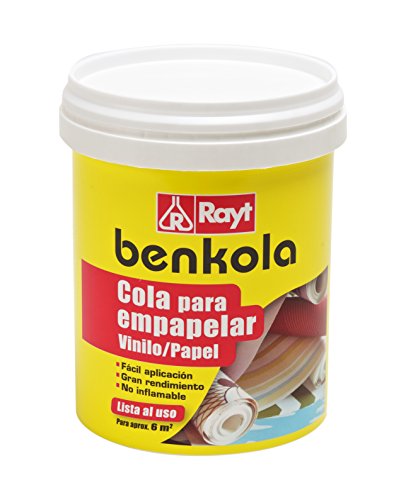 Rayt 1760-09 Benkola papel vinilo: Cola para empapelar. Lista al uso. Papel pintado o vinilo con dorso de papel o tejido. 1 kg