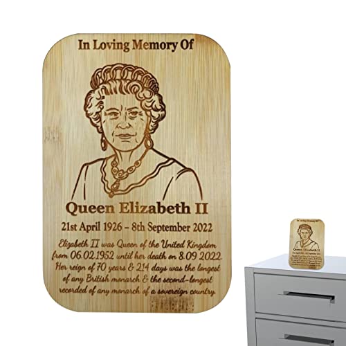 Dificato 2 tablero platino Jubilee Queen Elizabeth II | Cartel madera la reina Isabel II | Recuerdos Jubileo la reina Isabel II para Acción Gracias