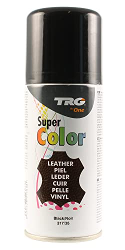 TRG The One Super Color, Pintura en spray para zapatos de cuero, 317 Negro, 150 ml
