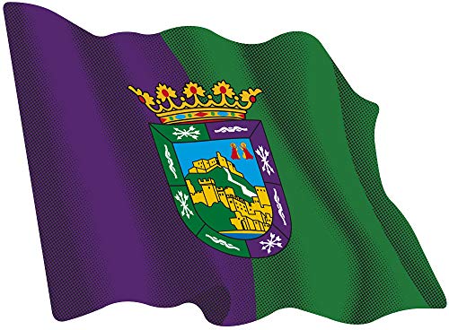 Artimagen Pegatina Bandera Ondeante Málaga 80x60 mm.