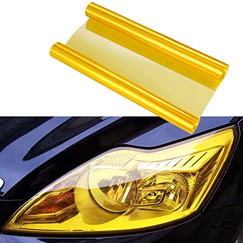 NewL 12 x 48 pulgadas autoadhesiva auto tinte faro trasero niebla luz vinilo humo película pegatina cubierta (amarillo)