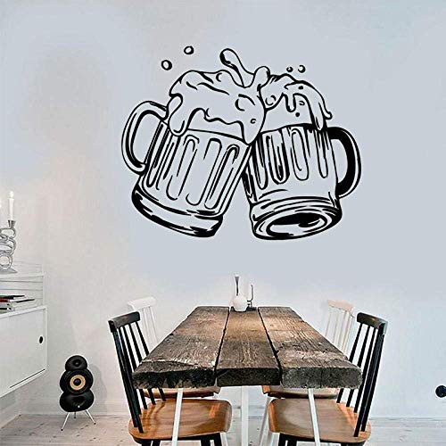 Tazas De Cerveza Pub Alcohol Bar Pegatinas Vinilo Tatuajes De Pared Extraíble Autoadhesivo Mural Decoración Moderna Papel Pintado 70 * 57Cm