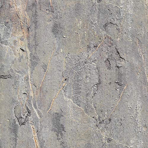 Venilia Lámina adhesiva, Piedra gris Aspecto piedra Gris, 45cm x 1,5m, Espesor 95 micrómetros, Vinilo autoadhesivo, decorativas papel pintado pared, PVC sin ftalatos, Fabricado en UE